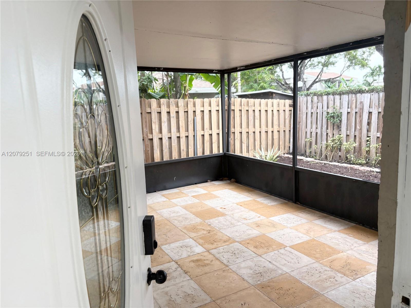 FRONT PATIO SCREEN ENCLOSURE
