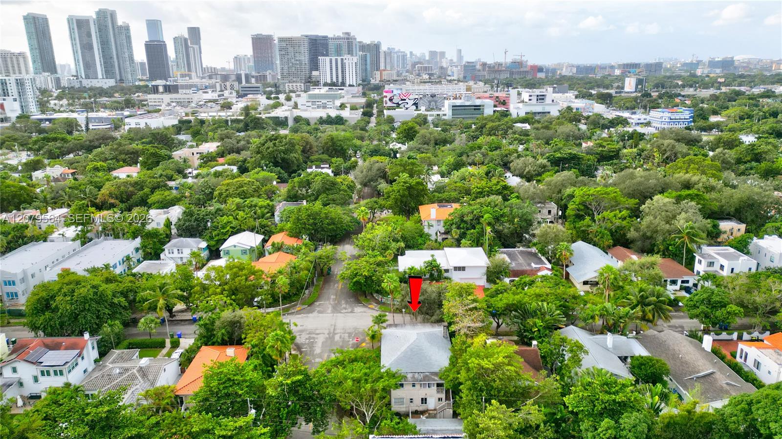South Aerial View looking into Design District all the way to the Grove