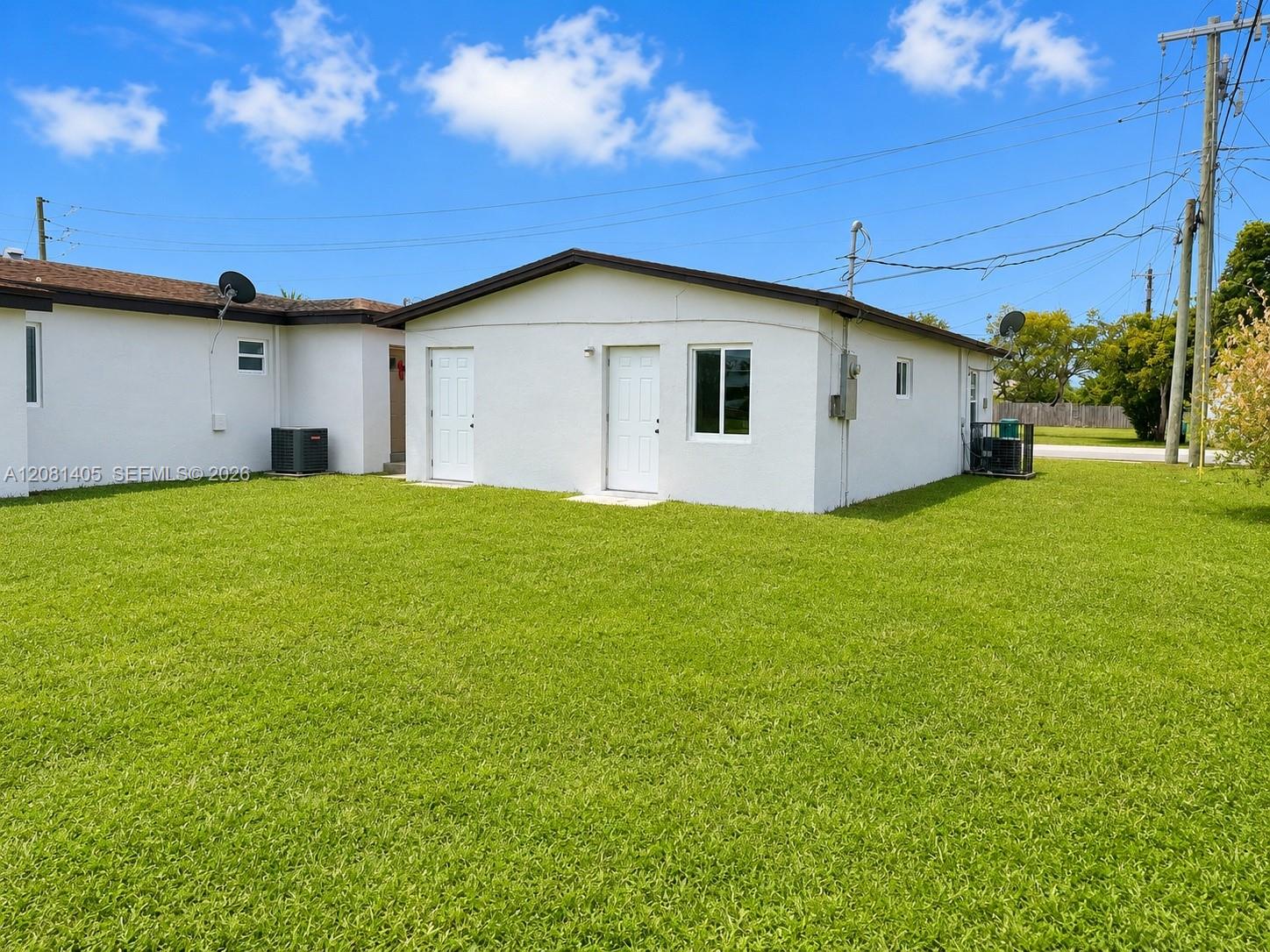 Large fenced backyard