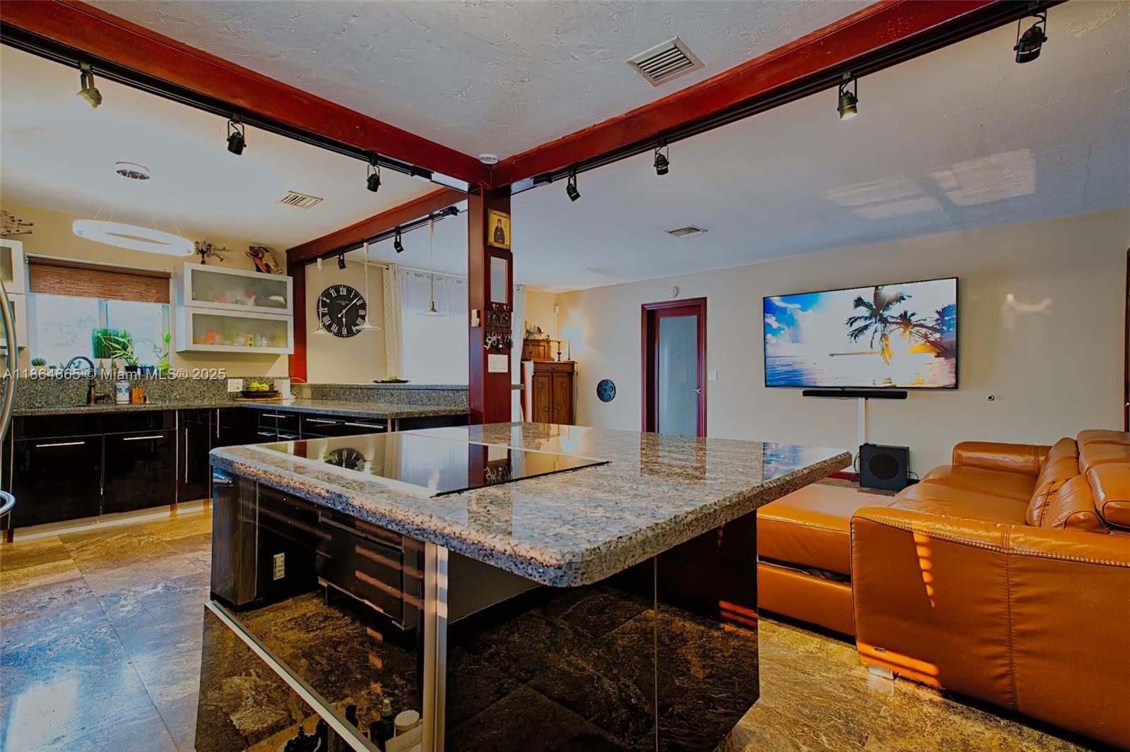 Dining room and Kitchen Island