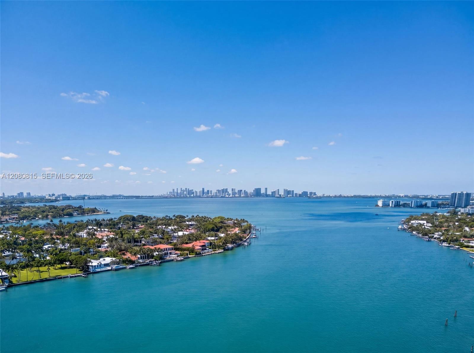 View of La Gorce Island & Downtown Miami