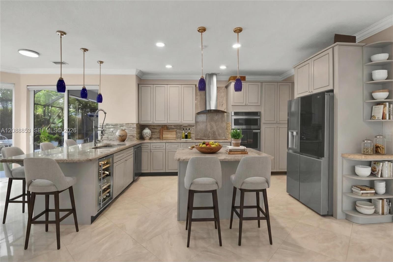 Virtual staging. Kitchen with new appliances and functional layout