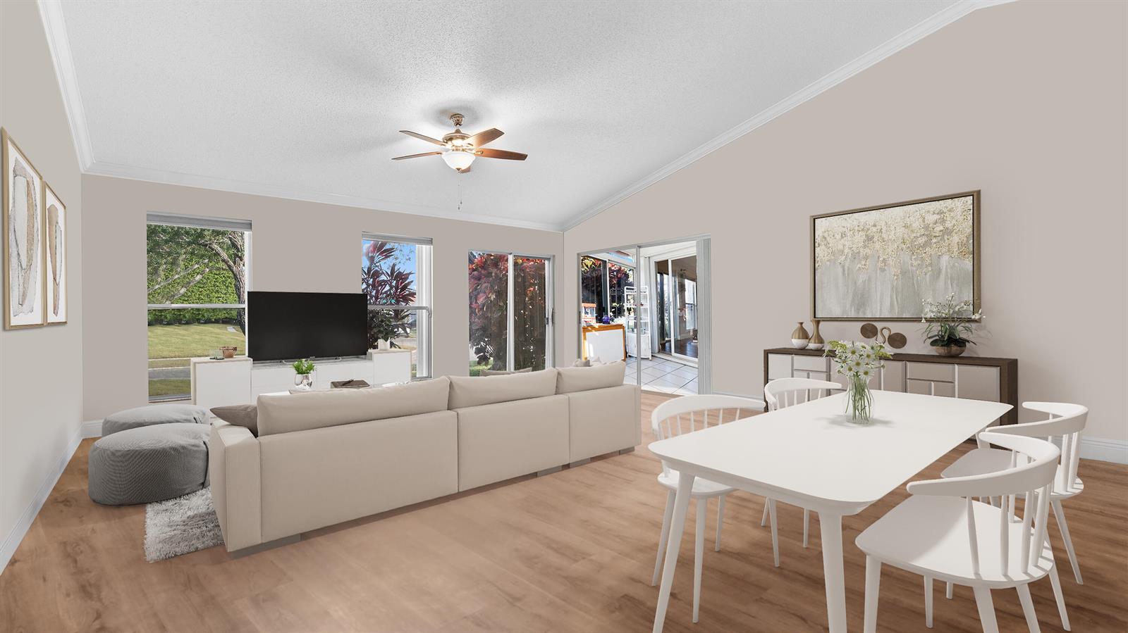 Living Room Virtual Staged
