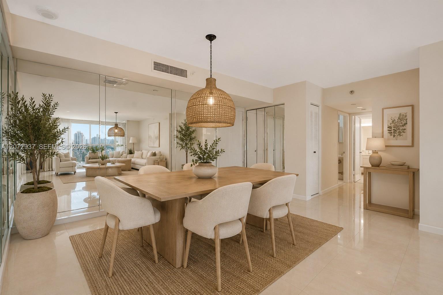 Virtually Staged Dining Room