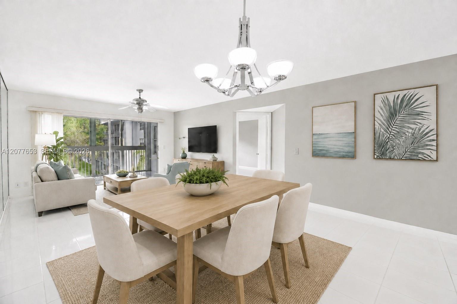 Large Dining / Living Area - Virtual Staging