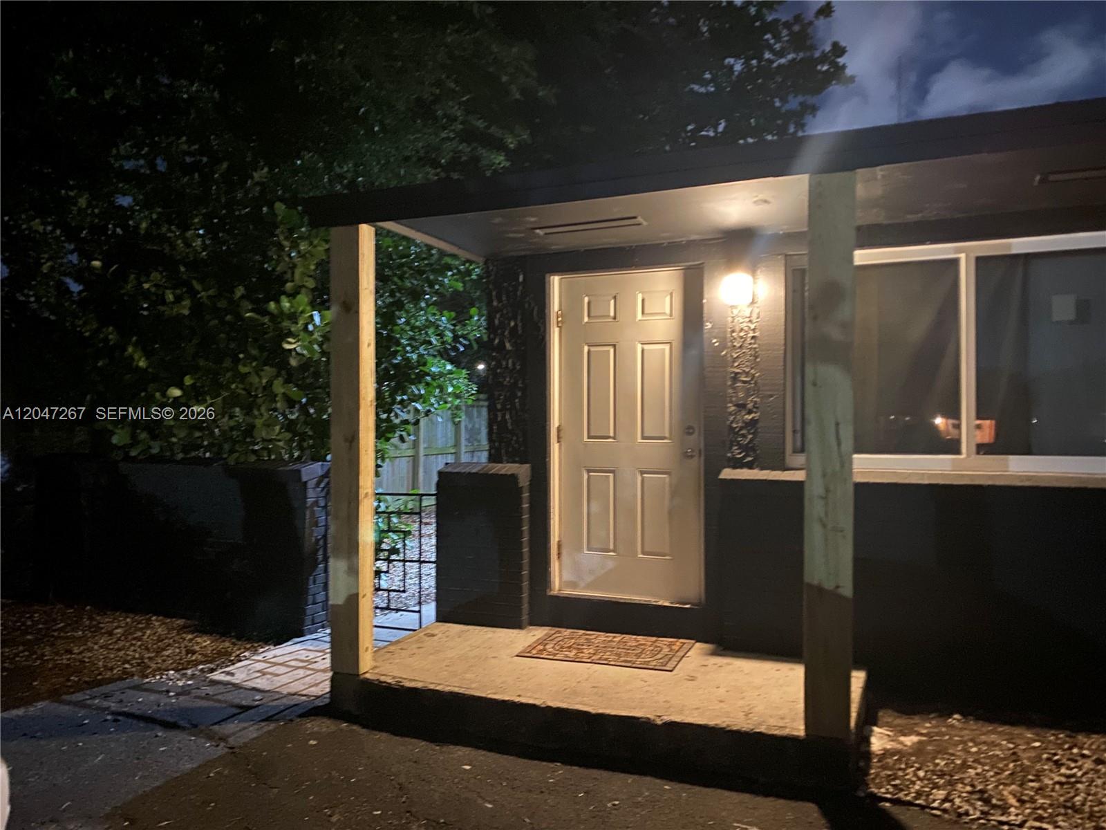 Front of Structure at Night