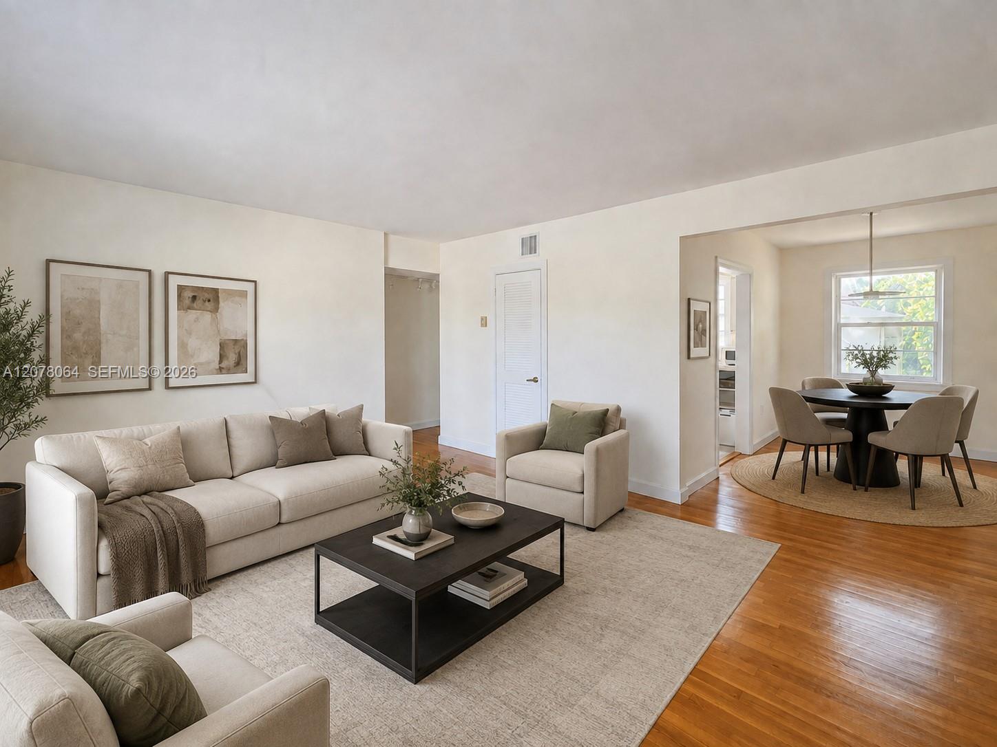 Bright and Open Social Spaces (Virtually Staged)