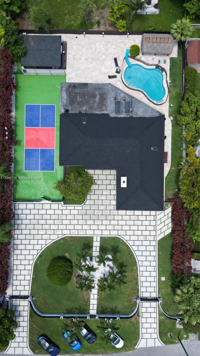 Aerial view of the property