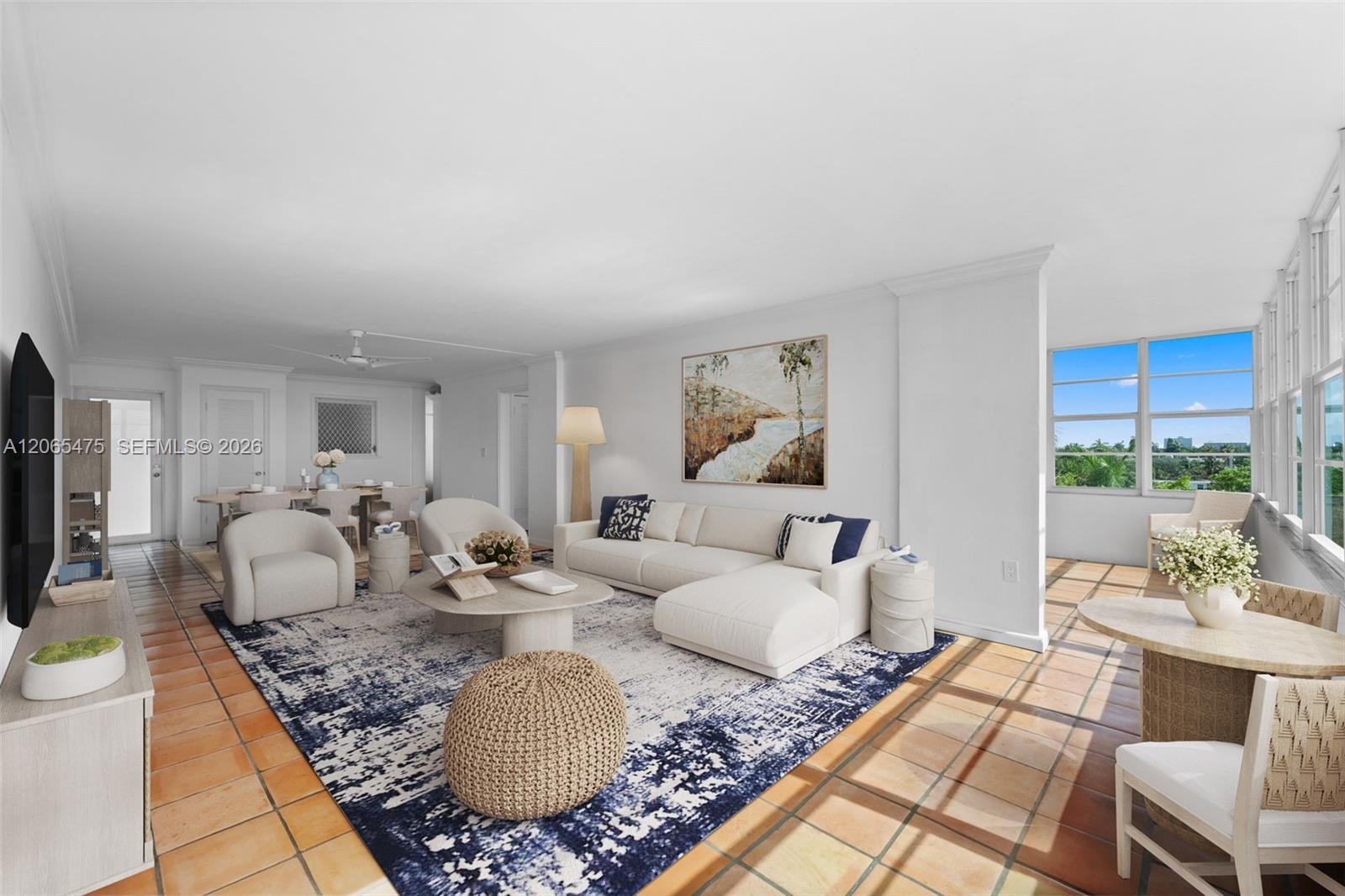 Virtual Staged Great Room & Dining Room