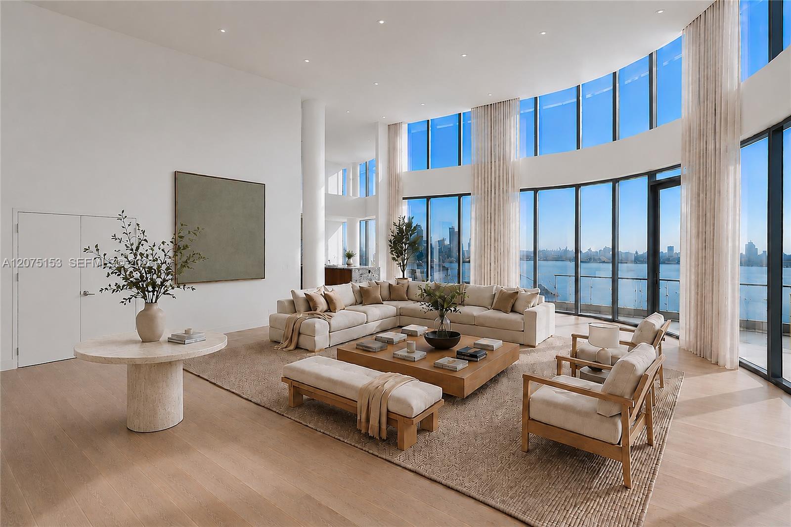 Great Room. UNA Residences Brickell. One or more photos have been virtually staged.