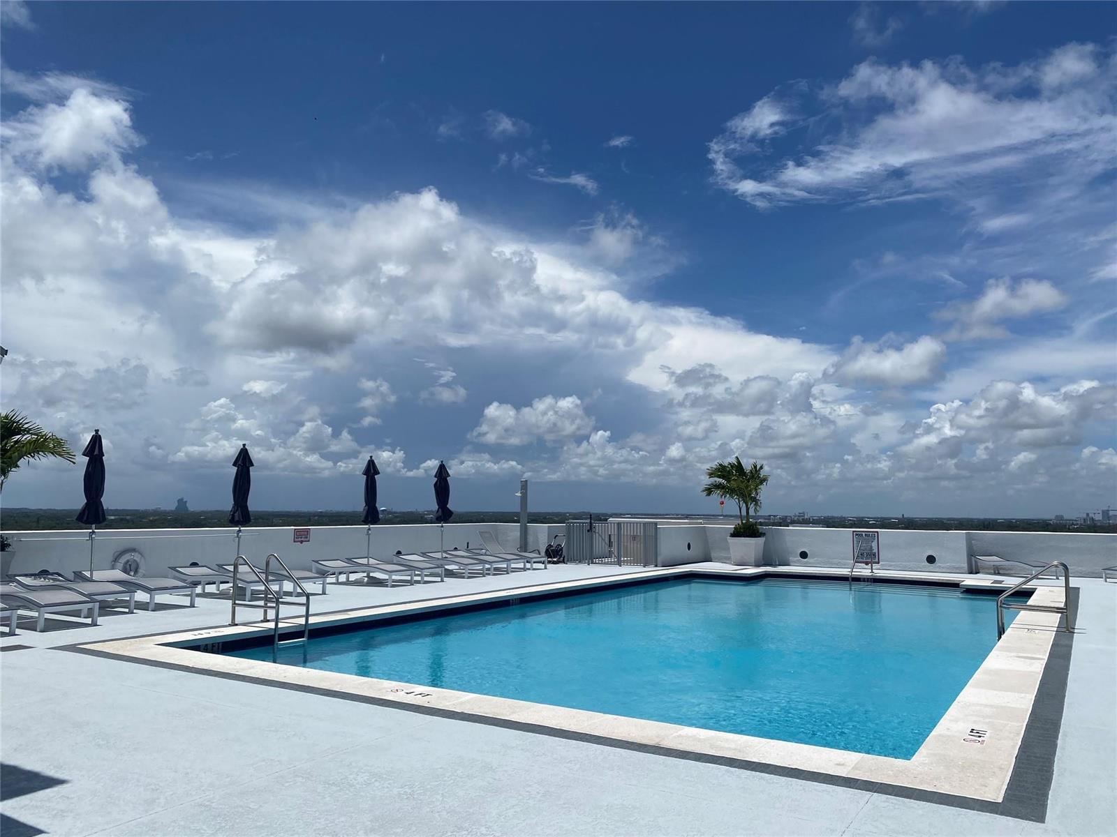 Roof deck pool