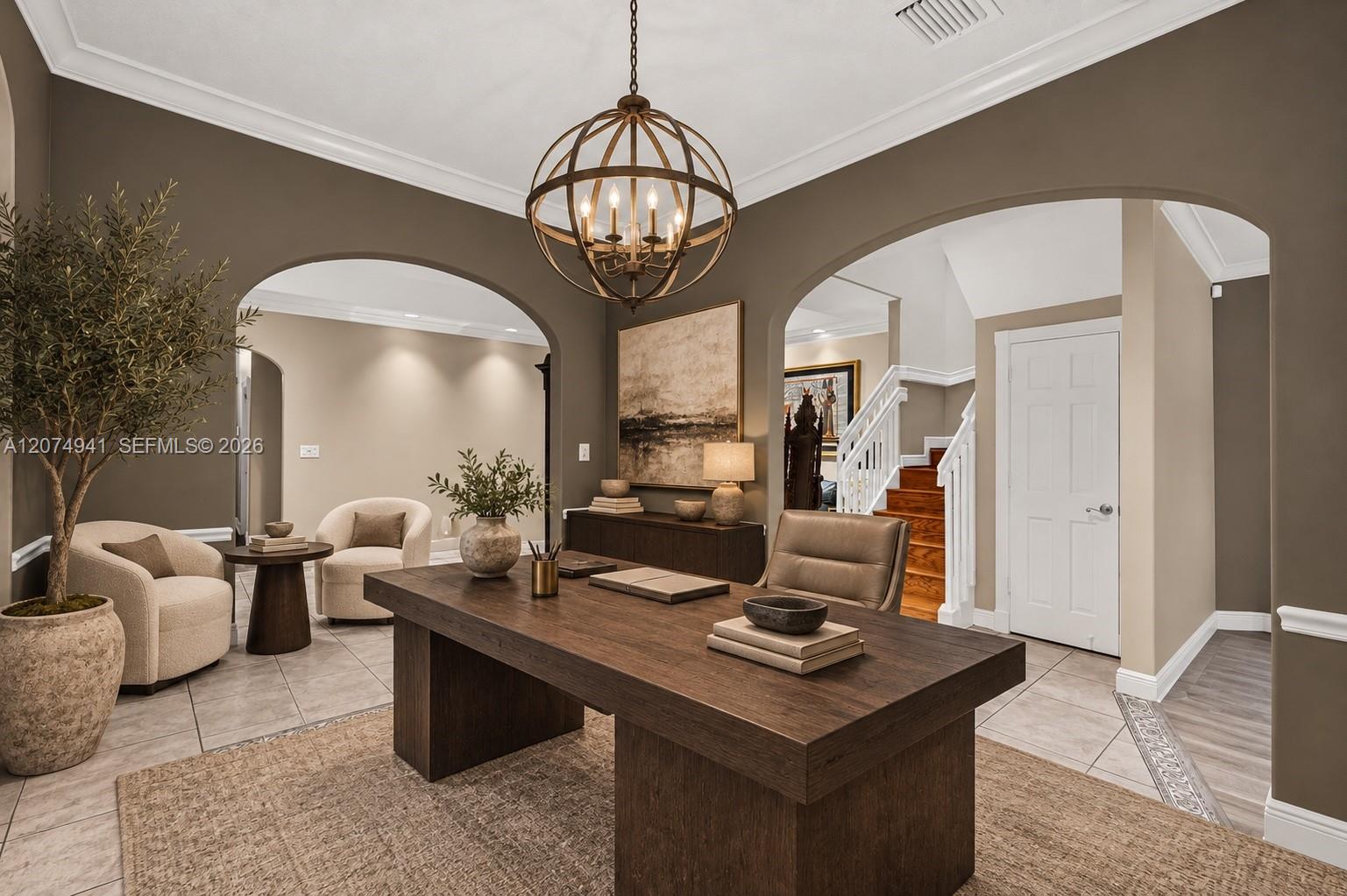 Virtual Photography. The Furniture and Fixture are not actually in the property, this is a vision of how you could also use the space. Wall paint was also changed.
