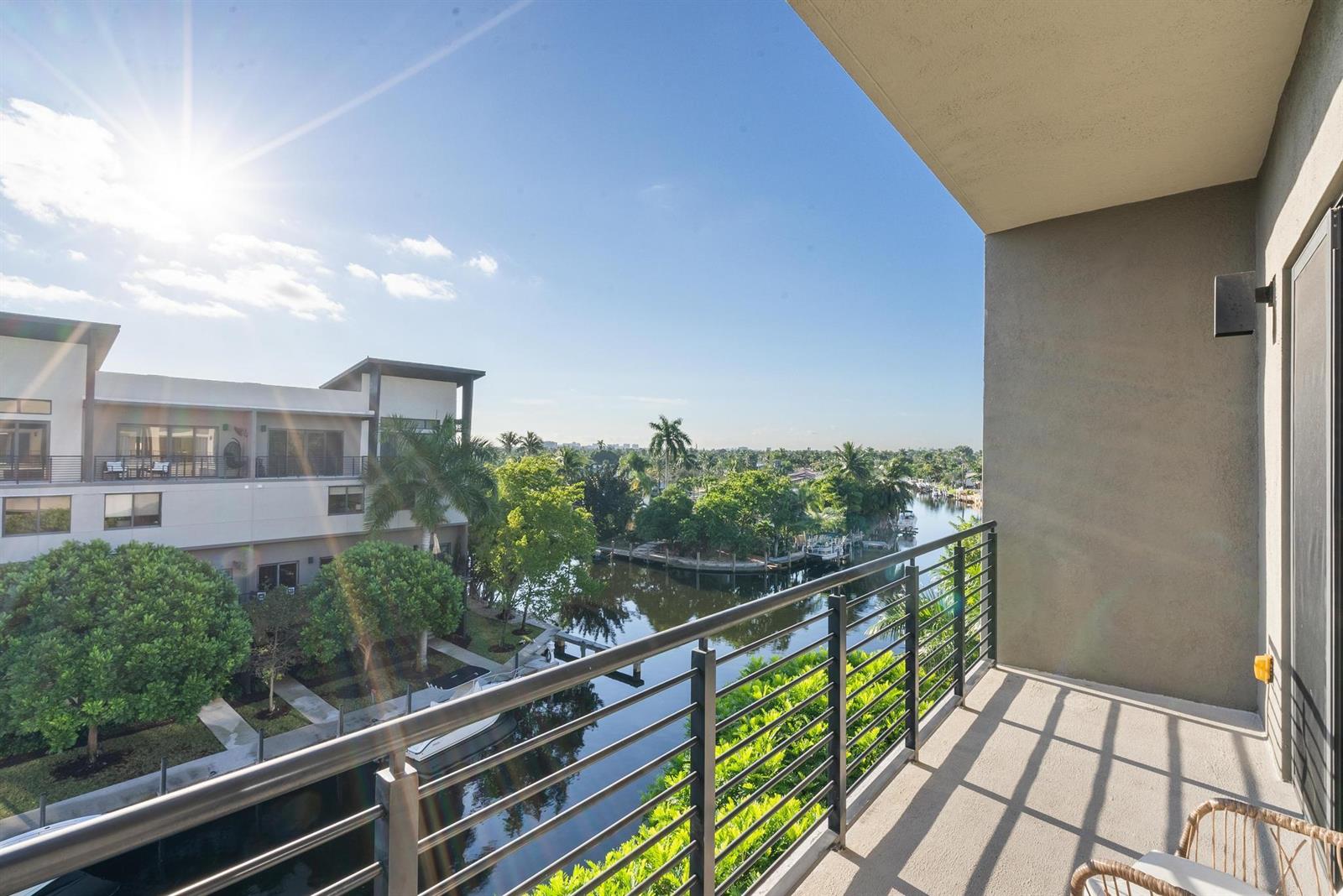 View of canal from primary balcony