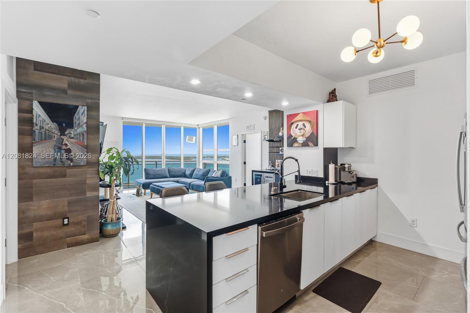 Spacious floor plan, corner unit with Direct Water views