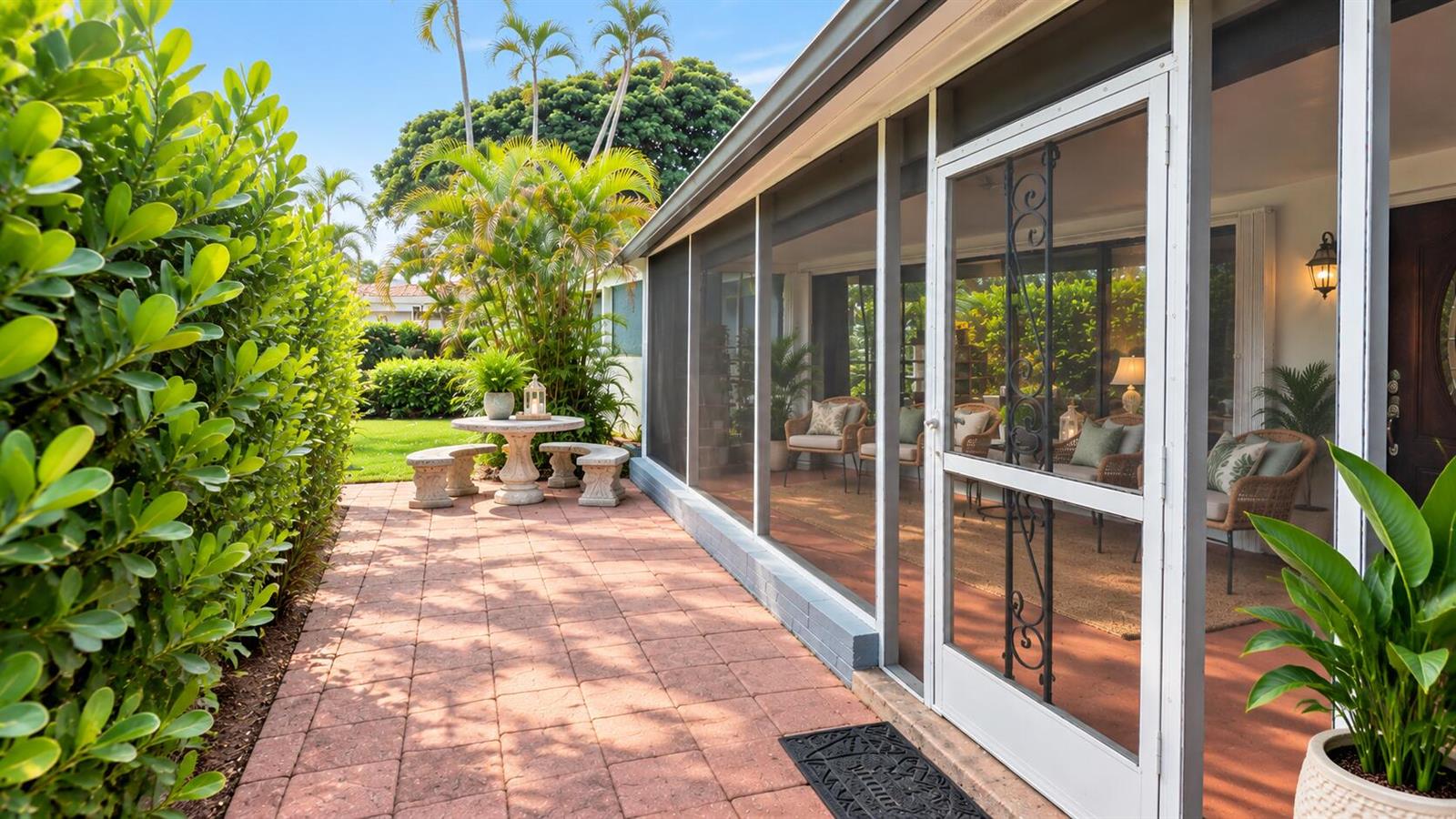 Mosaic Outdoor Table Entrance