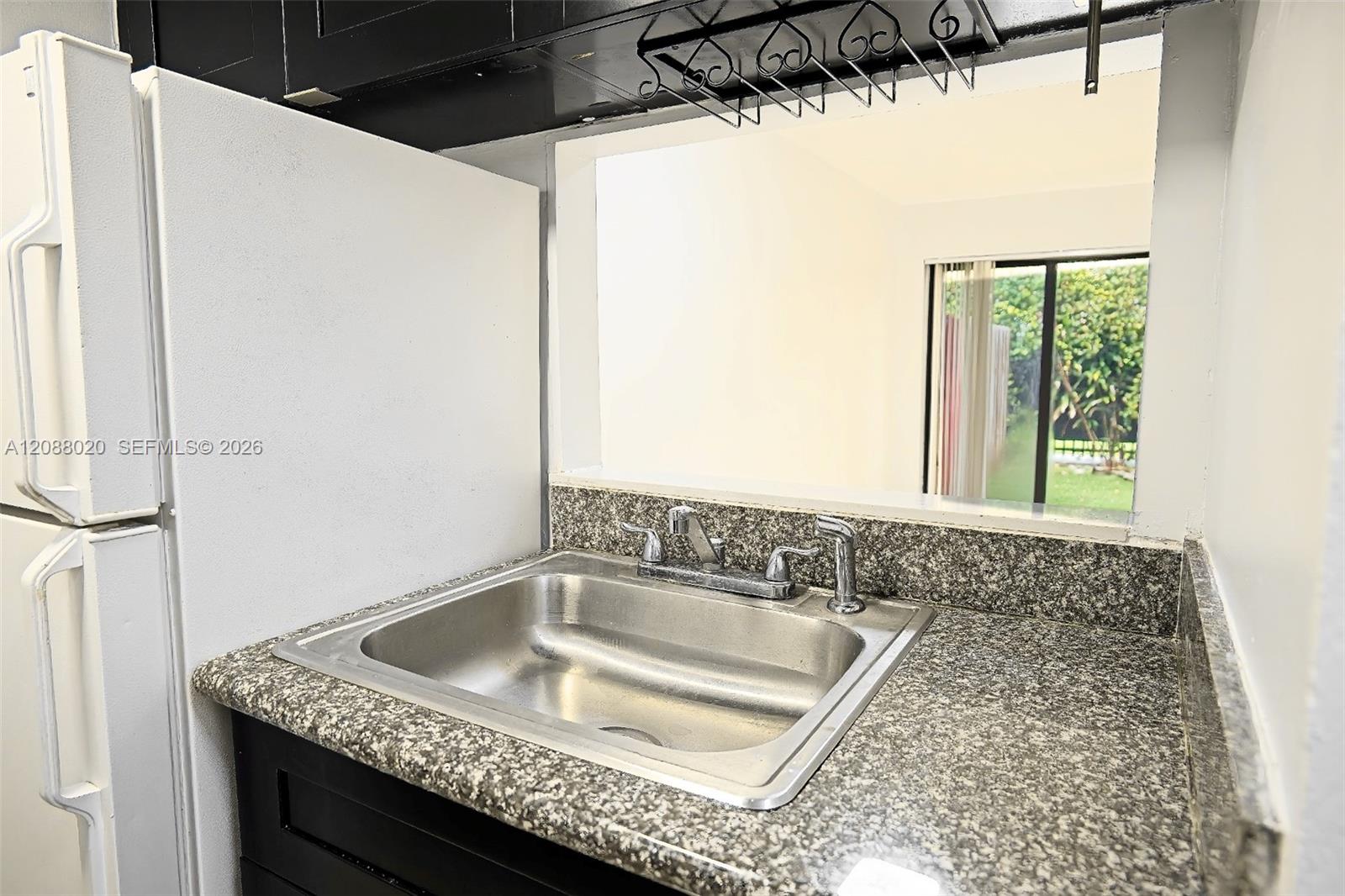 Pass-through window to the dining area