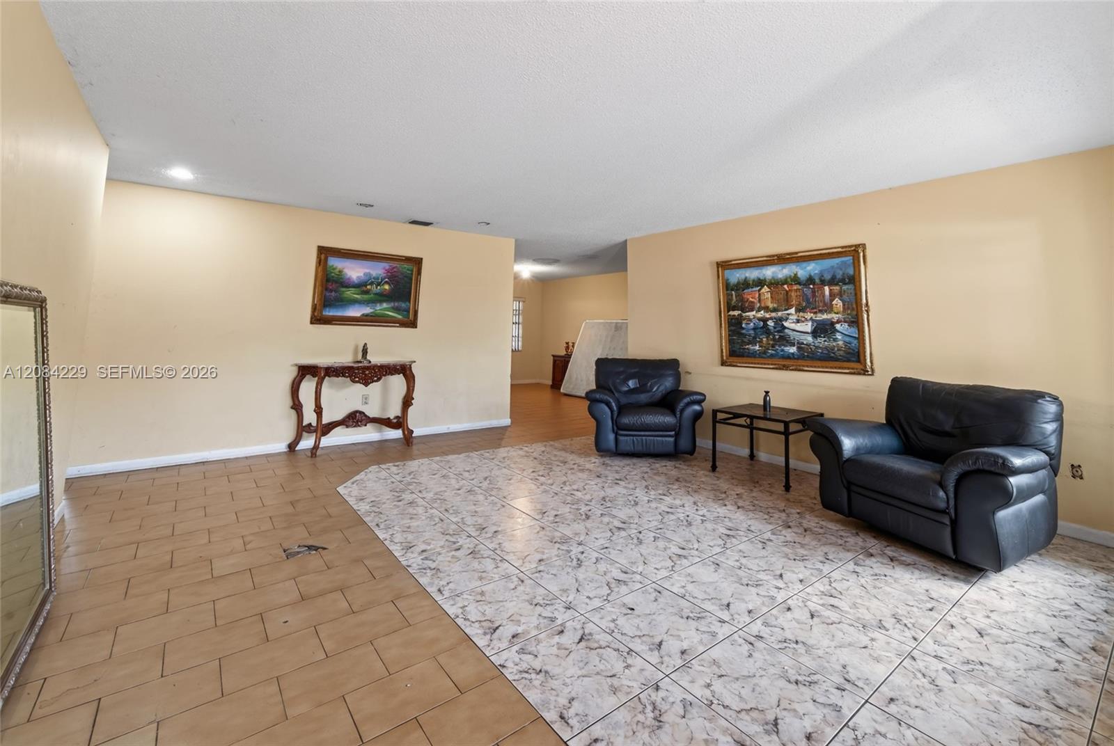 View from the entrance to the living room space
