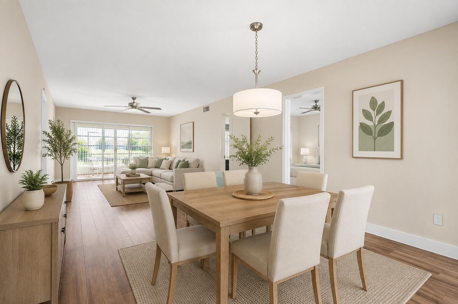 living and dining room