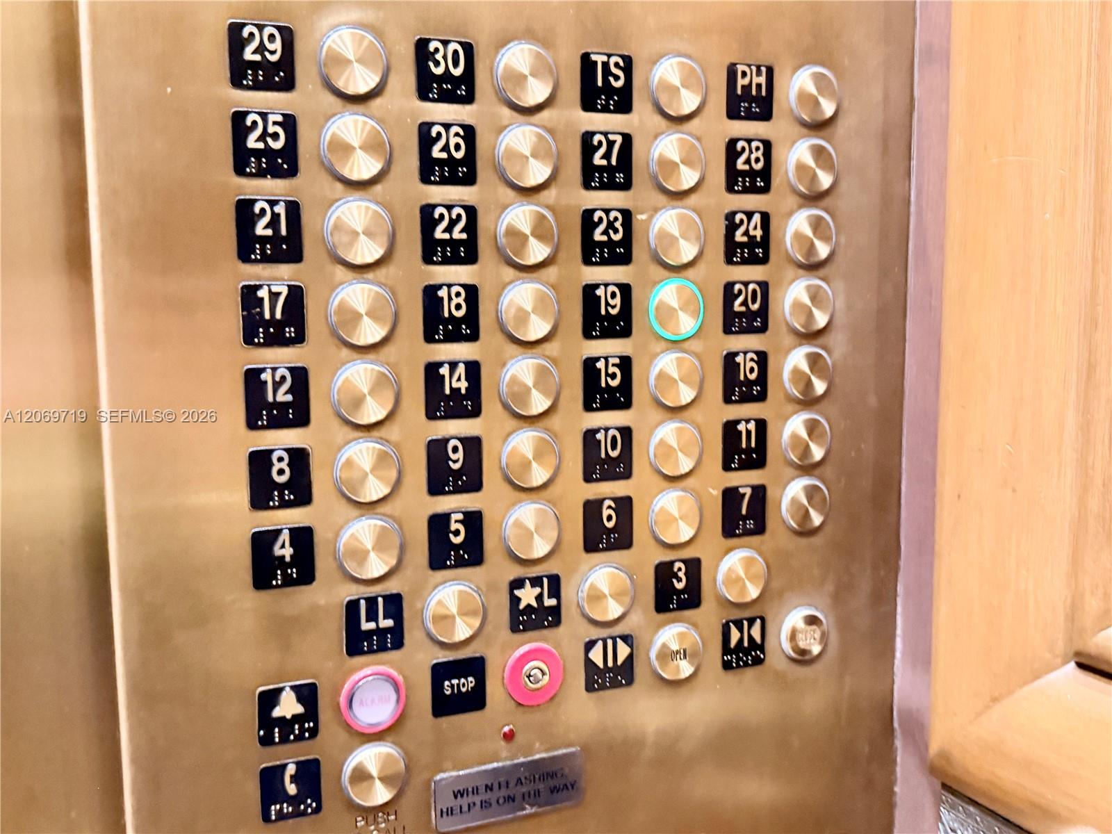 unit is located in the 19th Floor - total of 32 Floors