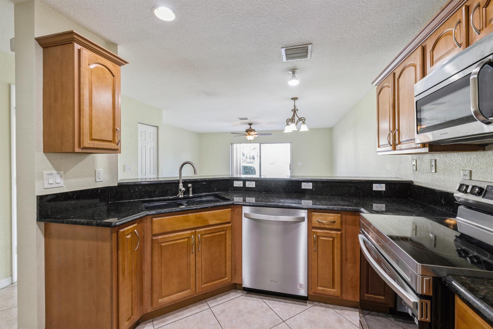 Kitchen Into Dining Living Area