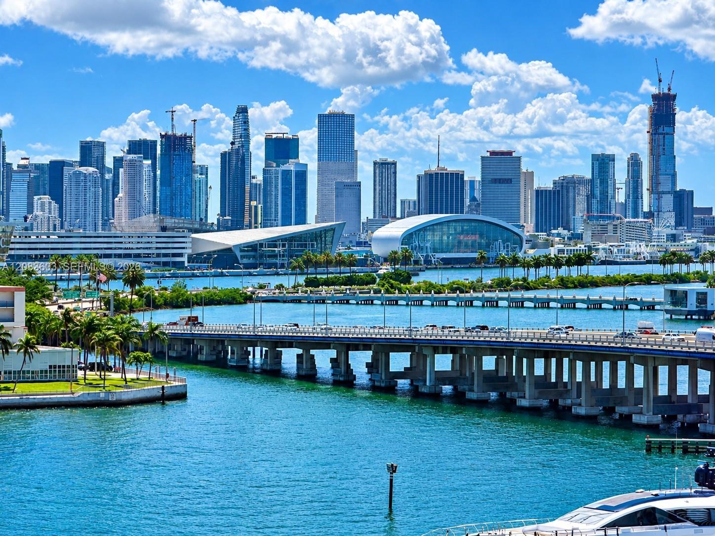 Looking a little further south, toward Brickell's skyline.
